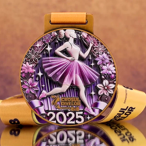 Elegant Dancer Metal Medal - Premium Finisher Award For Women's Events