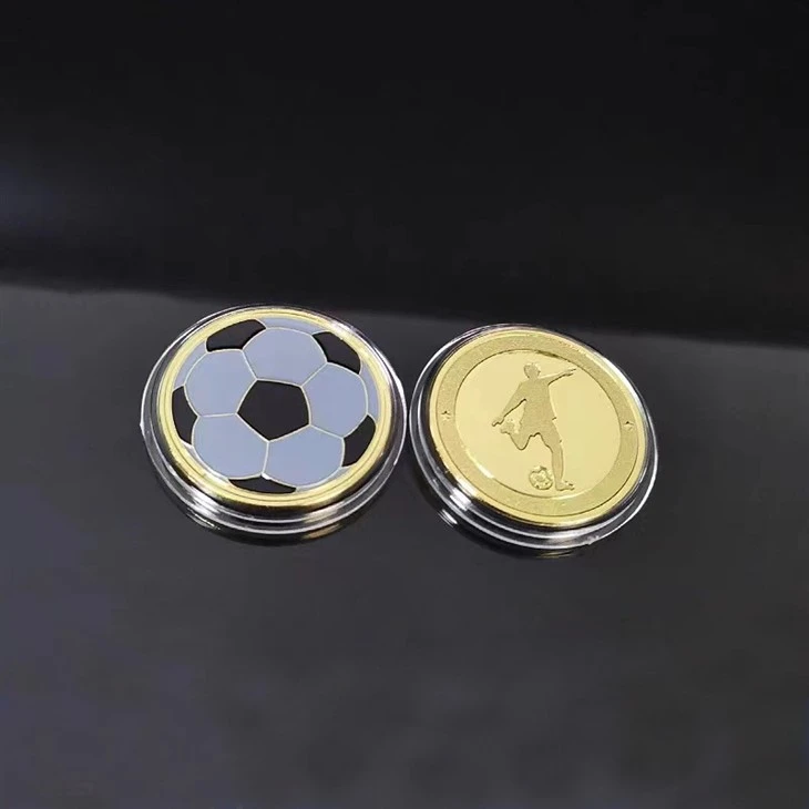 Black & White Football Toss Coin Professional Match Side Tosser factory