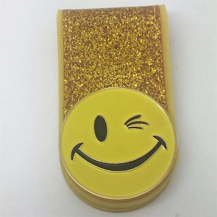 Glitter Silicone Golf Hat Clip, Magnetic Ball Marker Holder, Custom Logo Available high quality