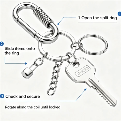 How to fasten a keychain