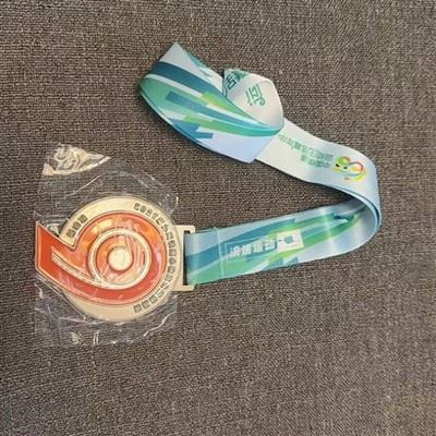 Cut-Out Soft Enamel Event Medals With Custom Ribbon