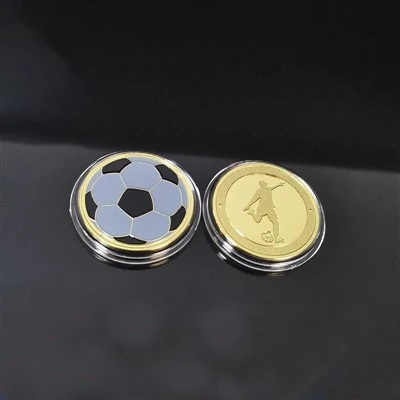 Black & White Football Toss Coin Professional Match Side Tosser