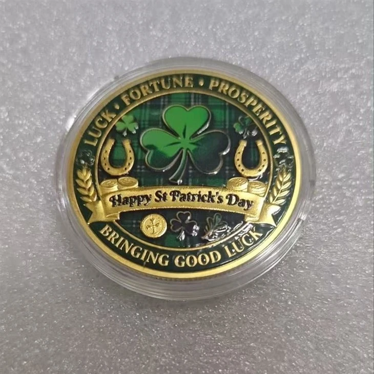St. Patrick's Day Lucky Challenge Coin, Shamrock Commemorative Medal best
